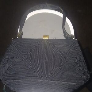 Elegant Black Clutch with Gold Clasp